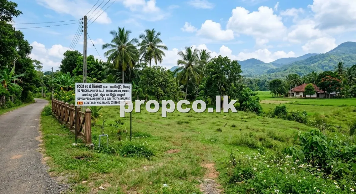 80 Perches Bare Land for Sale in Matale